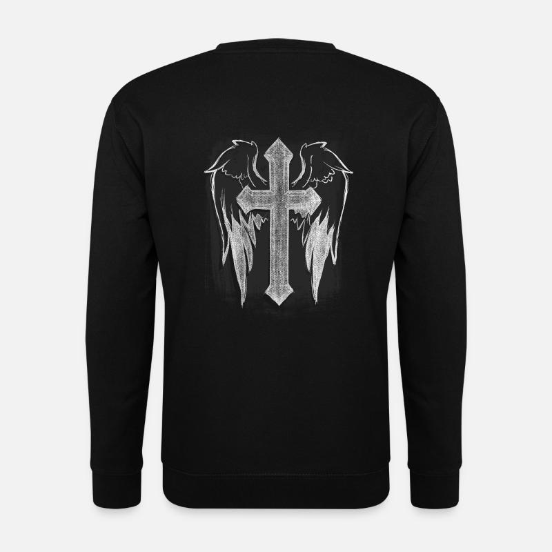 Croix d'aile d'ange - Sweat-shirt Unisexe - noir