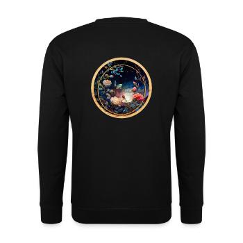 Rose - Unisex Pullover - Schwarz - Hinten - Michal (187cm)