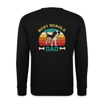 Best Beagle Dad Beagle Holder Gift - Unisex Sweatshirt - black - Back - Alina (178cm)