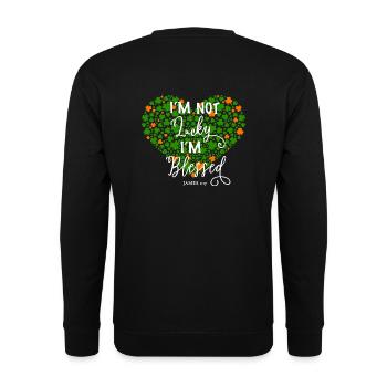 Christian God Faith Religious Gift - Unisex Sweatshirt - black - Back - Alina (178cm)