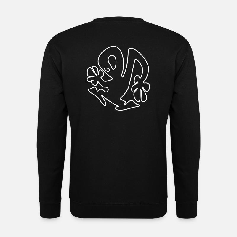 Plastikman White Logo Outline - Unisex Pullover - Schwarz