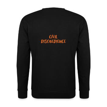 Civil disobedience - Unisex Sweatshirt - black - Back - Alina (178cm)