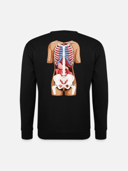 Location Organs - Anatomy Human Body - Unisex Sweatshirt - black