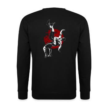 lutteur - Sweat-shirt Unisexe - noir - Dos - Alina (178cm)