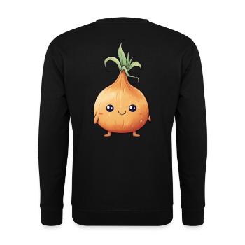 Drôle d’oignon - Sweat-shirt Unisexe - noir - Dos - Michal (187cm)