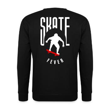 Skateboard und Skater Design. Im Collen design - Unisex Pullover - Schwarz - Hinten - Alina (178cm)