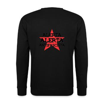 Backprint Alerta Alerta Etoile Rouge - Sweat-shirt Unisexe - noir - Dos - Alina (178cm)