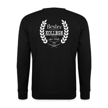 Meilleur collègue au monde - Sweat-shirt Unisexe - noir - Dos - Michal (187cm)