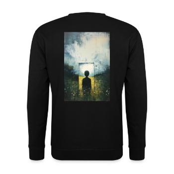 tout ira bien, il n’y a pas le choix - Sweat-shirt Unisexe - noir - Dos - Alina (178cm)