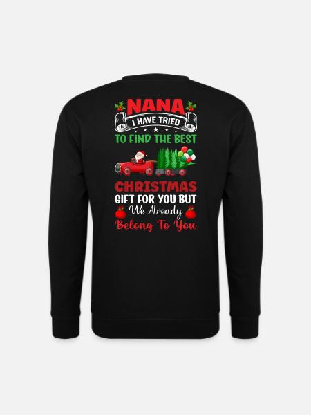 Weihnachten mit Familie und Großeltern - Überrasch - Unisex Pullover - Schwarz