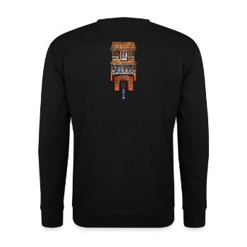 Chinesisch_Architektur im Kongmiao_Dacheng 1727 - Unisex Pullover - Schwarz - Hinten - Alina (178cm)