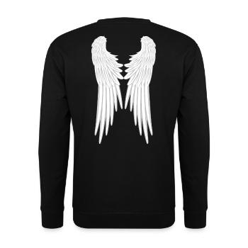 Angel Wings Angel Wings Guardian Angel Angel Wings - Unisex Sweatshirt - black - Back - Alina (178cm)