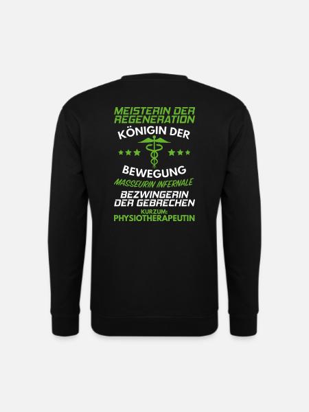 Physiotherapeutin/Physiotherapie/Physio/Geschenk - Unisex Pullover - Schwarz