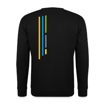 Style Stripes - COLORS Lines / Sporty - Unisex Sweatshirt - black - Back - Alina (178cm)