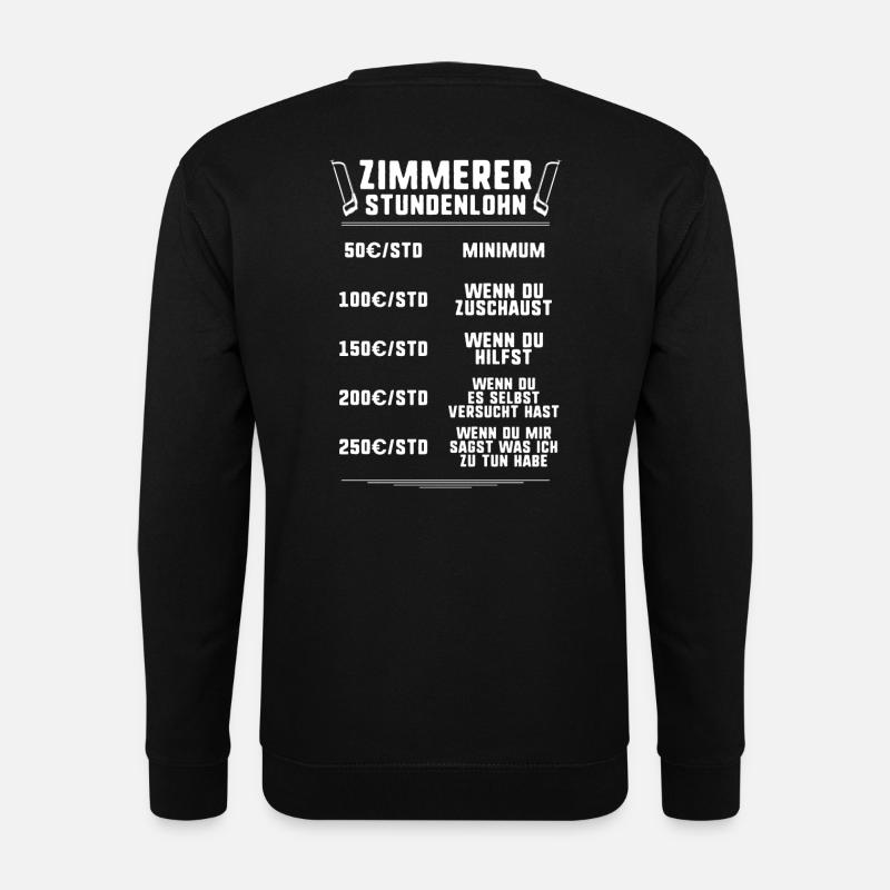 Zimmerer/Zimmermann/Zimmerin/Zimmerfrau/Zimmern - Unisex Pullover - Schwarz