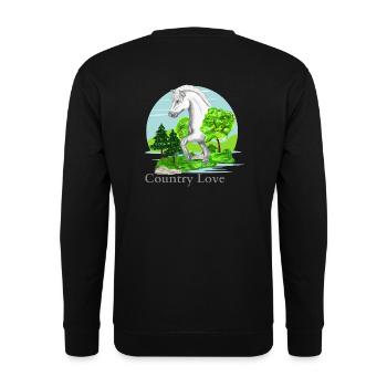L’amour de la campagne - Sweat-shirt Unisexe - noir - Dos - Alina (178cm)