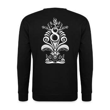 Kurbits V8 No:2 - white - Unisex Sweatshirt - black - Back - Alina (178cm)