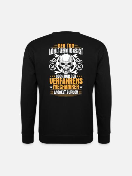 Verfahrensmechaniker Lächeln Geschenk Geschenkidee - Unisex Pullover - Schwarz