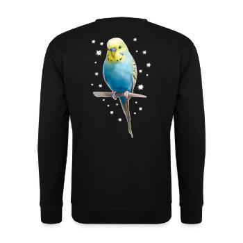 Étoiles de perruche - Sweat-shirt Unisexe - noir - Dos - Alina (178cm)