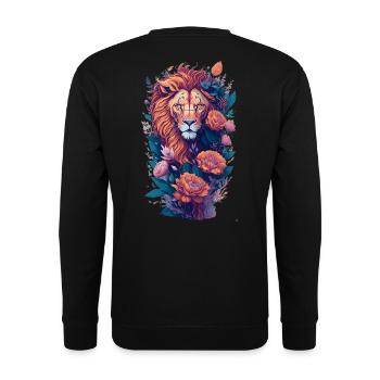 Löwe - Unisex Pullover - Schwarz - Hinten - Alina (178cm)