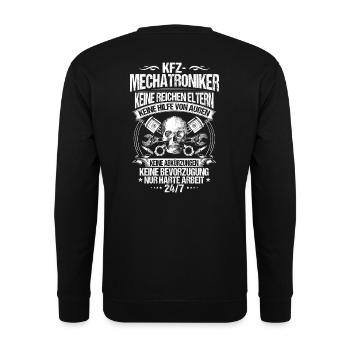 KFZ-Mechatroniker/KFZ-Mechatronik/Geschenk - Unisex Pullover - Schwarz - Hinten - Michal (187cm)