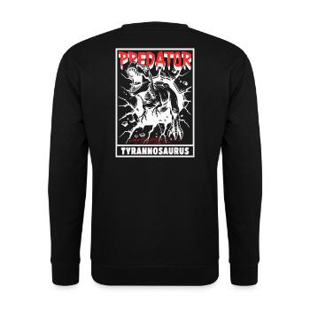 Predator - Tyrannosaurus Rex - Unisex Pullover - Schwarz - Hinten - Michal (187cm)