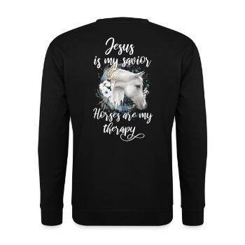 Équitation chrétienne - Sweat-shirt Unisexe - noir - Dos - Alina (178cm)