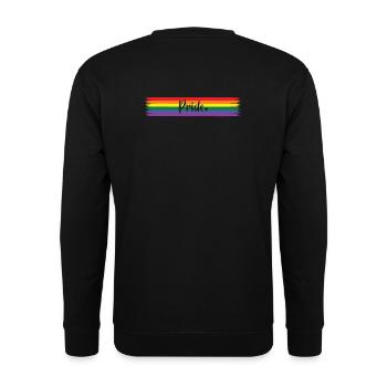 Pride Rainbow LGBTQ Design - Unisex Pullover - Schwarz - Hinten - Alina (178cm)