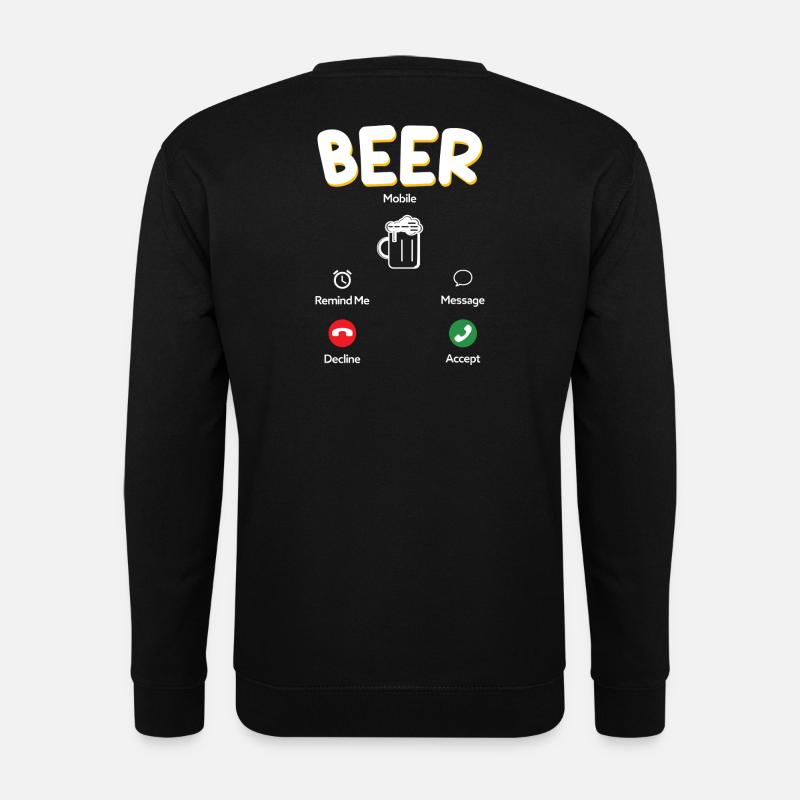 Klassisches Bierglas Motiv - Unisex Pullover - Schwarz