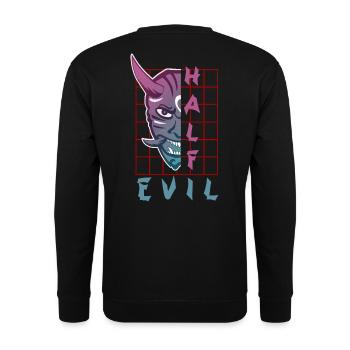 Oni Mask Japan Demon - Unisex Sweatshirt - black - Back - Alina (178cm)