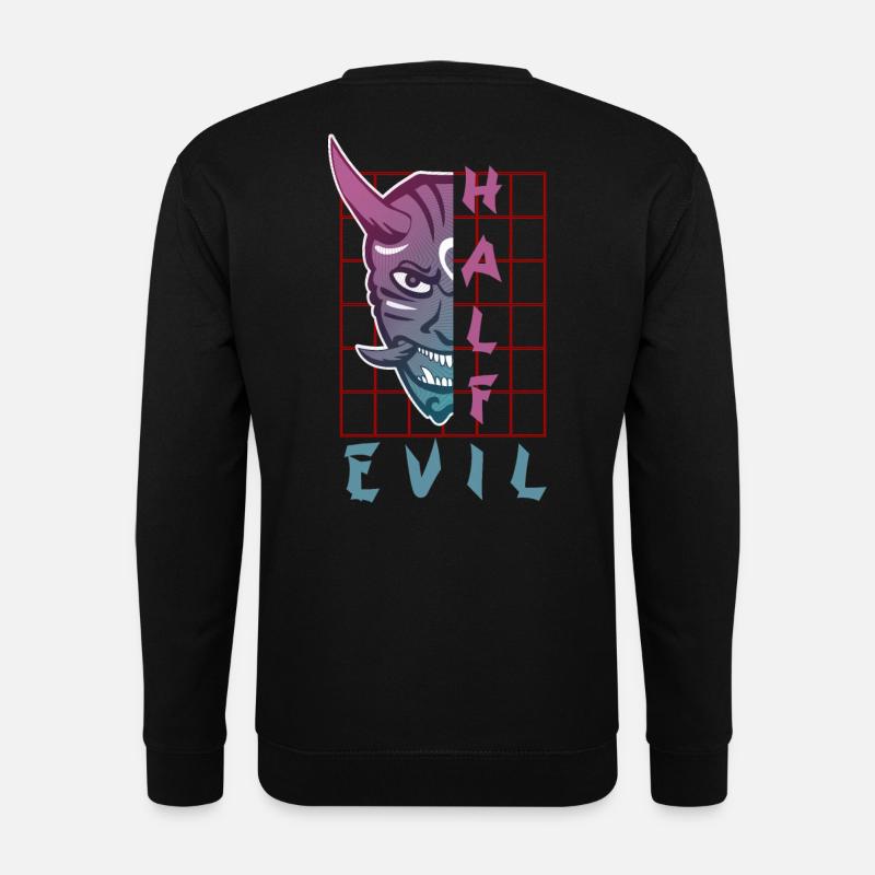 Oni Maske Japan Dämon - Unisex Pullover - Schwarz