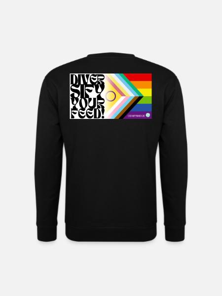 🌈♿ Pride & Disability – Including Flag - Unisex Sweatshirt - black