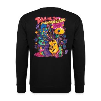 Take me to wonderland - Unisex Sweatshirt - black - Back - Alina (178cm)
