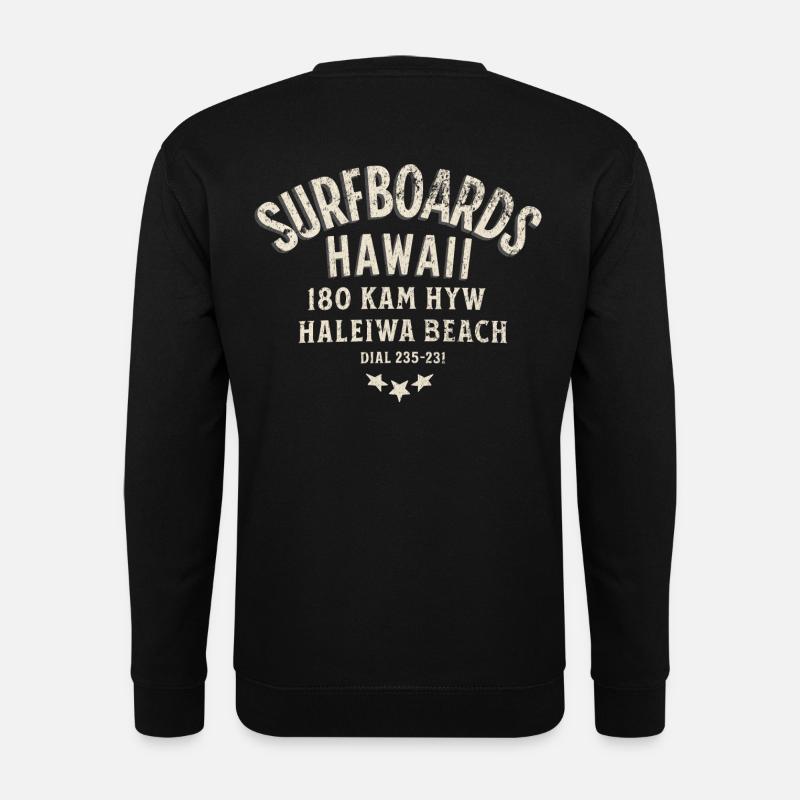 Surfboards Hawaii Haleiwa beach - Unisex Sweatshirt - black