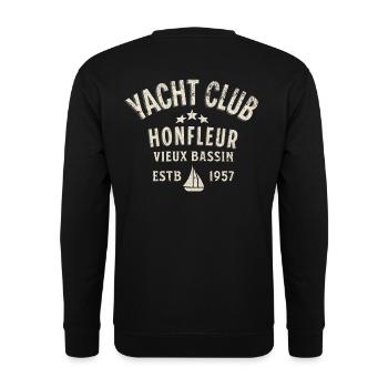 Honfleur yacht club vieux bassin 1 - Unisex Sweatshirt - black - Back - Alina (178cm)