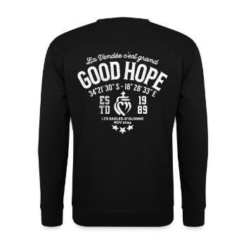 Vendée Good Hope cape 2024 - Unisex Sweatshirt - black - Back - Alina (178cm)