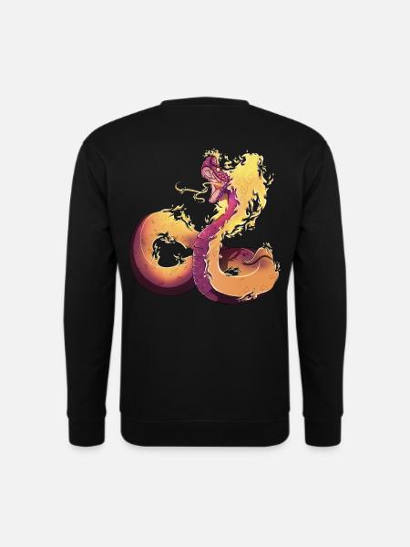 Fire snake - Unisex Sweatshirt - black