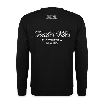 "Nineties Vibes" Design - Streetwear - Unisex Sweatshirt - black - Back - Alina (178cm)