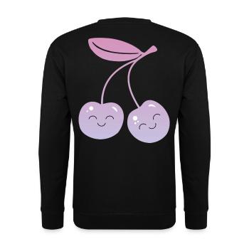Cerises Kawaii - Sweat-shirt Unisexe - noir - Dos - Alina (178cm)