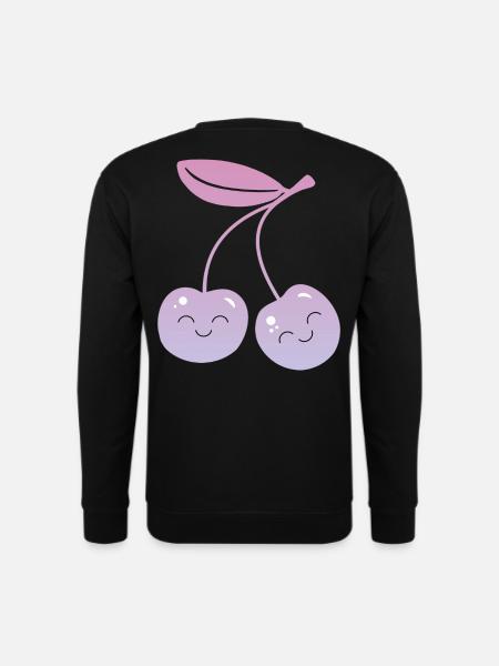 Cherries Kawaii - Unisex Sweatshirt - black