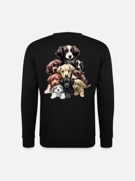 Lustige Hunde - Unisex Pullover - Schwarz