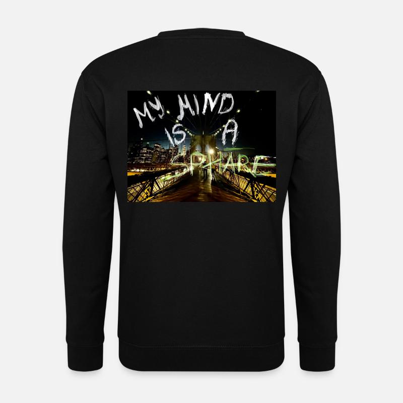 MY MIND IS A SPHÄRE RÜCKENPRINT - Unisex Pullover - Schwarz