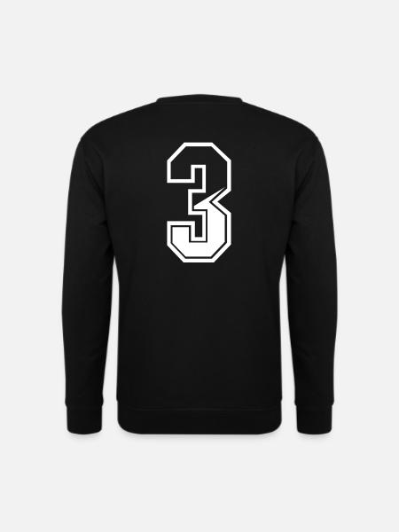 3 Jahre Trikot Nummer 3 T-shirt Nummer 3 - Unisex Pullover - Schwarz