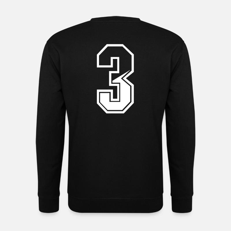 3 Jahre Trikot Nummer 3 T-shirt Nummer 3 - Unisex Pullover - Schwarz