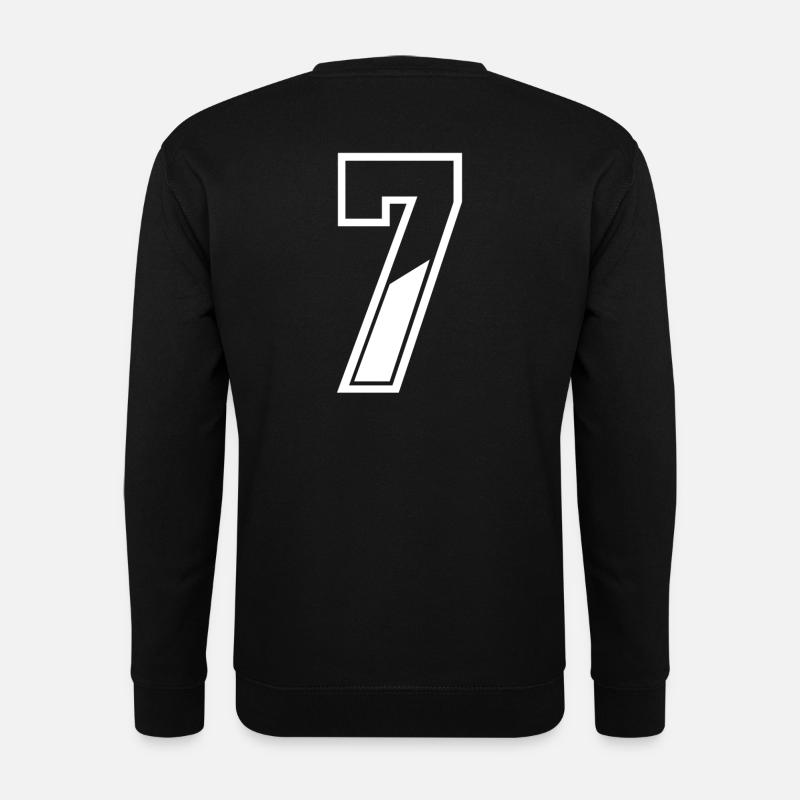7 Jahre Trikot Nummer 7 T-shirt Nummer 7 - Unisex Pullover - Schwarz