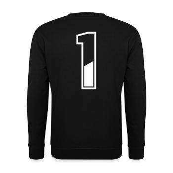 1 year jersey number 1 T-shirt number 1 - Unisex Sweatshirt - black - Back - Alina (178cm)