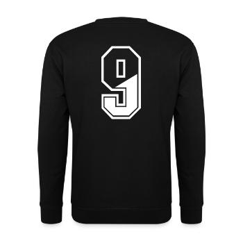 9 years jersey number 9 T-shirt number 9 - Unisex Sweatshirt - black - Back - Alina (178cm)
