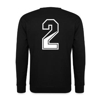 2 ans maillot numéro 2 T-shirt numéro 2 - Sweat-shirt Unisexe - noir - Dos - Alina (178cm)