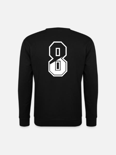 8 Jahre Trikot Nummer 8 T-shirt Nummer 8 - Unisex Pullover - Schwarz