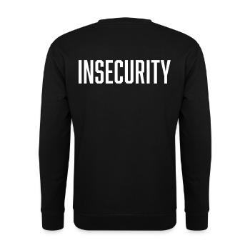 Insecurity - Unisex Pullover - Schwarz - Hinten - Alina (178cm)